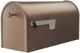 Gibraltar Mailboxes Edwards Large Capacity Galvanized Steel Venetian Bronze Pos