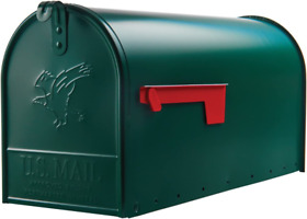Gibraltar Mailboxes Elite Large Capacity Galvanized Steel Green Post-mount Mail
