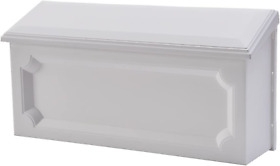 Gibraltar Mailboxes Windsor Small Capacity Rust-proof Plastic White Wall-mount