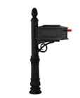 Gibraltar New Large Elegant Victoria Black Mail-box Post Pole Mailbox Combo 0046462009380