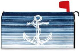 Gicdsu Y10syz-46x53kll01190ndm Mailbox Covers Magnetic Standard Size 21x18 Inch Nautical Anchor