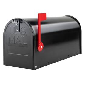 Y84-1401-12 Gigyes Outdoor Black Metal Mailbox Standard Size 20 X 8.7 6.7 Inches