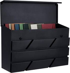 Glasswinds 313114373381 Wall Mount Mailbox For House Outside Large Capacity Modern Drop Box Ga