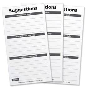 Global Printed Products 812458035073 200 Suggestion Cards For Box Pack Of