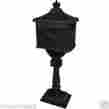 Goplus New Mailbox Postal Box Security Cast Aluminum Post Pedestal Heavy Duty Black 4781544304699