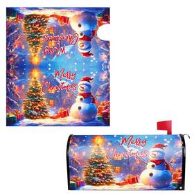 1035354 Gosknor Christmas Magnetic Mailbox Cover 21x18 Inch Standard Size Winter Xmas Mailbo