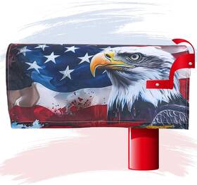 Gosknor 445037747758 4th Of July Magnetic Mailbox Cover 18x21in Wrap Decoration Patriotic
