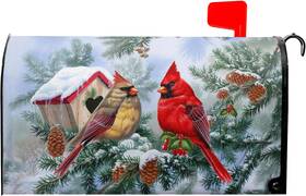 250722 Granbey Winter Cardinal Magnetic Mailbox Covers Standard Size 21ftftx18ftft Xams Sweet Birds