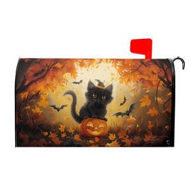 240608 Granbey L8yly Hsw4ef Halloween Cat Magnetic Mailbox Covers Spooky Kitten Pumpkin Waterproof Letter