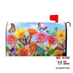Granbey L8yly L7ti5v 231221 Spring Summer Flower Mailbox Covers Magnetic Standard Size 21x18 Inch