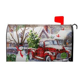 230926 Granbey L8yly Zi0w9y Red Buffalo Plaid Snowman Xmas Mailbox Covers - Winter Post Box Cover With Ma