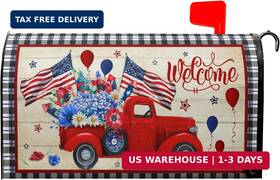 Granbey Qfpqfp8gdch2l 4th Of July Mailbox Cover Magnetic Large Size 25x21 Inch American Flag Patriotic