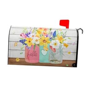 Qfpqfp8yfdyx1 Granbey Spring Summer Welcome Mailbox Cover 18x21 Inch Style Hello Flower