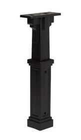 312730813 Grand Haven Plastic Top Mount Mailbox Post Black