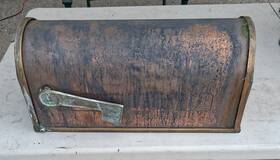 Grandin 175724 Road Solid Copper Mailbox Brass Trim Flag Hardware Paperwork