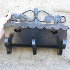 Grape Mailbox Metal Horizontal Leaves Hearts Spaper Vintage Antique Holder