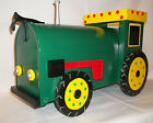 Green Hand Mailbox Tractor Handmade Handpainted Crafted Painted