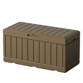 Greesum 760606747784 82 Gallon Resin Deck Box All Weather Large Outdoor Storage For Patio