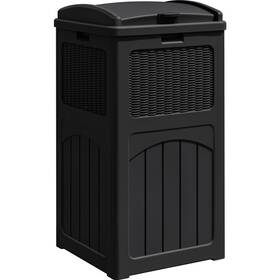 B0dsfyj9zr Greesum 33 Gal. Resin Outdoor Storage Deck Box Waterproof Garbage Bin With Lid