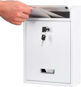 Gtlight 313088952988 Kyodoled Key Lock Mail Boxes Outdoor Locking Wall Mount Mailbox Security Dro