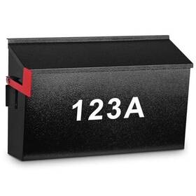 P0288 Gtlight Wall Mount Mailboxes For Outside With Flag And Number Black