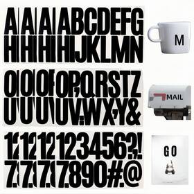 Habitable Tree Us-fba-ty-032 192 Pcs Waterproof 3 Inch Vinyl Alphabet And Number Black