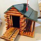 Handcrafted Edge Wood Log Cabin River Mailbox