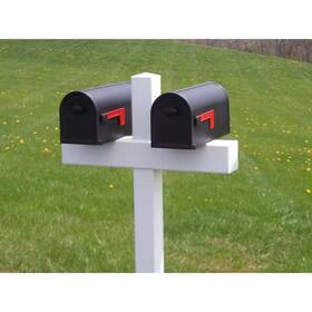 Handy Post 445018217232 54 Inch X 31 5 Vinyl Double Mailbox White