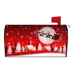 1d2x2e54uf011t2tycdi Haretu 554993113694 Christmas Mailbox Cover 21x18 Inch Red Post Letter Box Covers New