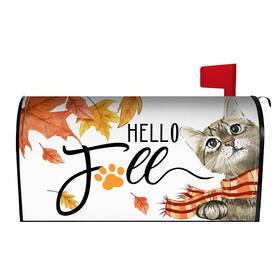 1d1cf24f01x1t2cydyug Haretu Fall-#1d1cf24f01x1t2cydyug Fall Cat Mailbox Cover 21x18 Waterproof Autumn Harvest Decor