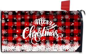 Harooni 313028064085 Merry Christmas Mailbox Cover Magnetic Standard 21 Inch X 18 Winter Snowflake Deco