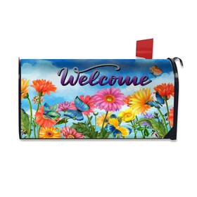 Harooni 943245752119 Fluttering Butterflies Spring Magnetic Mailbox Cover Welcome Standard