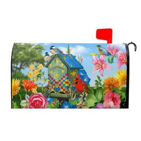 Pqfpqf231212883yrg3c Harooni Spring Flowers Birds Mailbox Cover Magnetic Standard Size 18x21 Inch Waterpro
