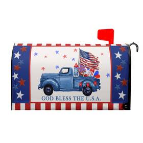 Pqfpqf24032188gagav1 Harooni American Flag 4th Of July Mailbox Covers Magnetic Standard Size 18 Inch X21 God B