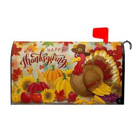 Harooni Pqfpqf250610888ikhxu Happy Thanksgiving Day Mailbox Cover Magnetic Standard Size 21 X 18 Thanksgiv