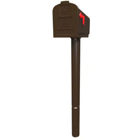 Harrison Bronze Medium Plastic All-in-one Mailbox And Post Combo