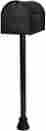 Hcsm16lbp Gibraltar Mailboxes Mailbox Top-mount Post Combo Mail Locking Steel Decorative Black Round Aluminum 5408381627611