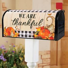 73566 Hdfl We Are Thankful Fall Autumn Pumpkin Magnetic Mailbox Cover Thanksgiving Standard