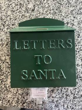 Hearth & Hand 324-01-0058 New Letters To Santa Mailbox And With Magnolia Green Metal Large
