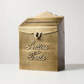 94413654 Hearth & Hand With Magnolia 12.6 Inch Brass Tabletop Ftletters To Santaft Mailbox - And