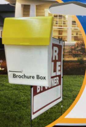 843858 Hillman Information Brochure Box-weather Proof Box Yellow - Lot Of 4