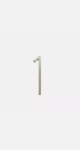 844701 Hillman Fastener 5 Inch #1 Distinctions Floating Mount House Number Brushed Nickel