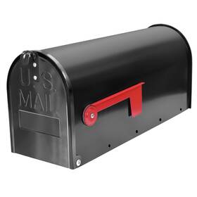 Hs009 Hlilbte Black Galvanized Steel Post-mount Mailbox L19 Inch W X 7.1 H X6.7 In Extra