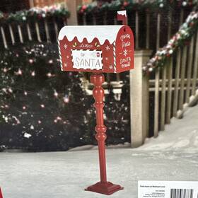 Holiday Time 708016817734 Mailbox Letters To Santa With Post 38 Inch Tall