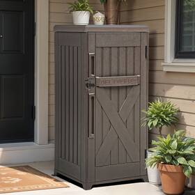 Homnia 197839076013 60 Gallon Resin Parcel Delivery Box Lockable Weatherproof Package Mail Drop