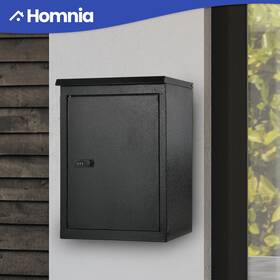 Beyshrzya4 Homnia 13 Inch Outdoor Mailbox Delivery Package Parcel Box Wall Mount Galvanized Steel Lock