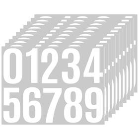 Hlf2401 Hopeful Life Feng 10 Sheets 100 Pcs Vinyl House Numbers For Mailbox 4 Inch Self-adhesive White