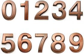 Fan202164 Hopewan Bronze Mailbox Numbers 2 Inch 3d Door Number Stickers For Apartments Office Add
