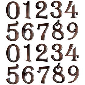 H072285 Hopewan Self Adhesive Mailbox Numbers 3d Door Address Number 2 Inch - Set Of 20 Copper