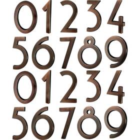 Hopewan211129 Hopewan Self Adhesive Mailbox Numbers 2.8 Inch Door 2.8in-2 Sets Copper
